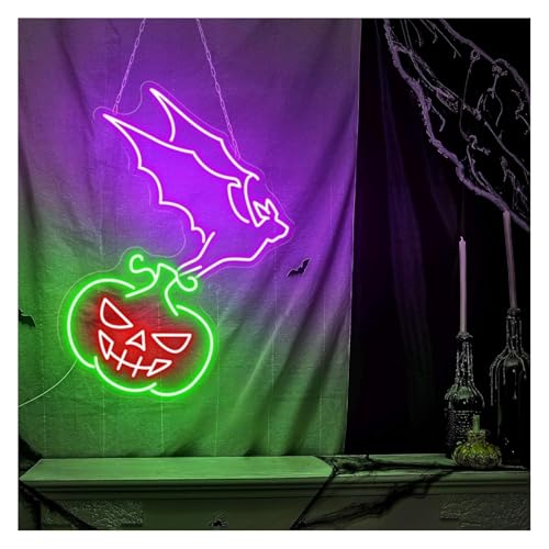 Néon chauve-souris citrouille : finies les décos d'Halloween ternes et fixes