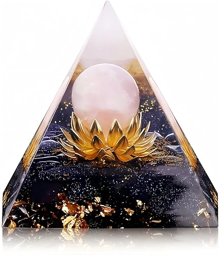 Pyramides de Cristal Orgonite Fleur de Vie Argent Générateur d'Énergie