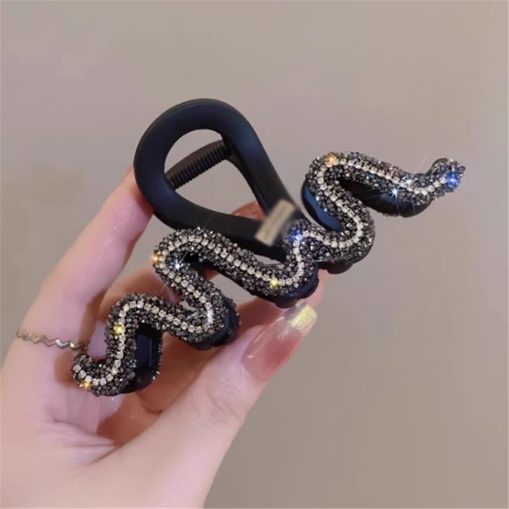 Rhinestone Large Grab Clip Show Hair Volume Back of Plate Shark Clip Hair Clips