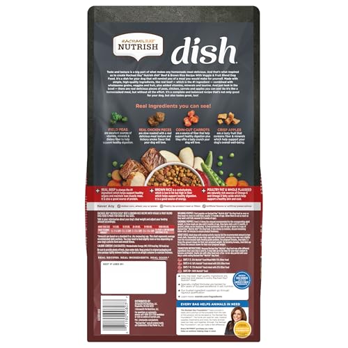 Nutrish Dish Dry Dog Food, Beef Recipe, 3.75 lb. Bag (Rachael Ray) - image 2