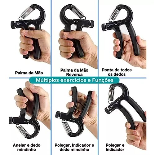 Hand Grip Fortalecedor De Mãos Resistência Ajustável Premium Fisioterapia Tendinite E Treino Para Hi