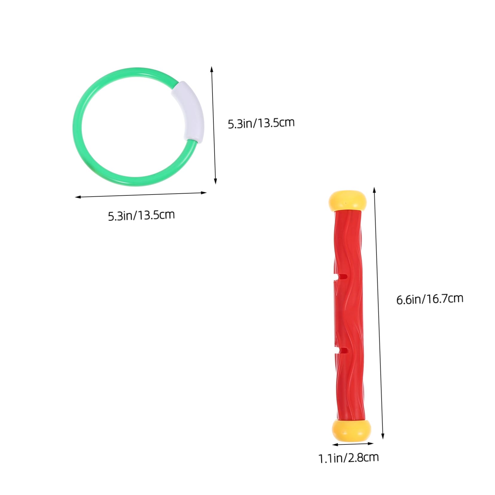 Toddmomy 9pcs Pool Diving Underwater Swimming Game Rings Sticks for Age Fun Pool Play Enhance Swimming Skills Safe Smooth Edges