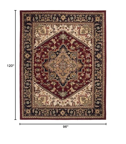 Tapete decorativo rectangular 8x10 pulgadas rojo miniatura 2