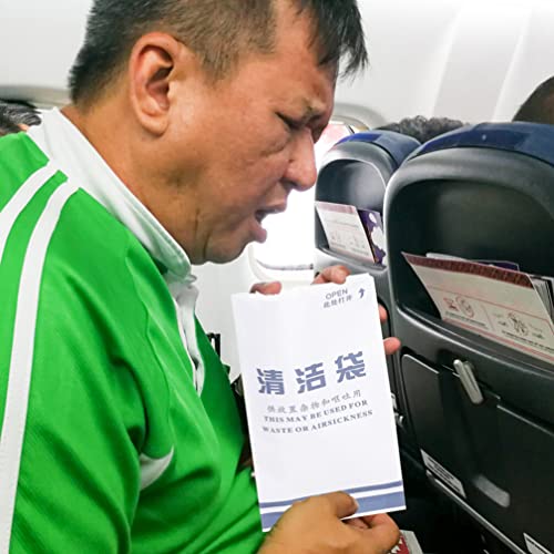 FOMIYES 50 Peças Saco De Para Vômito De Aviação Sacos Para Enjôo Saco De Lixo Para Enjôo Saco De Lix