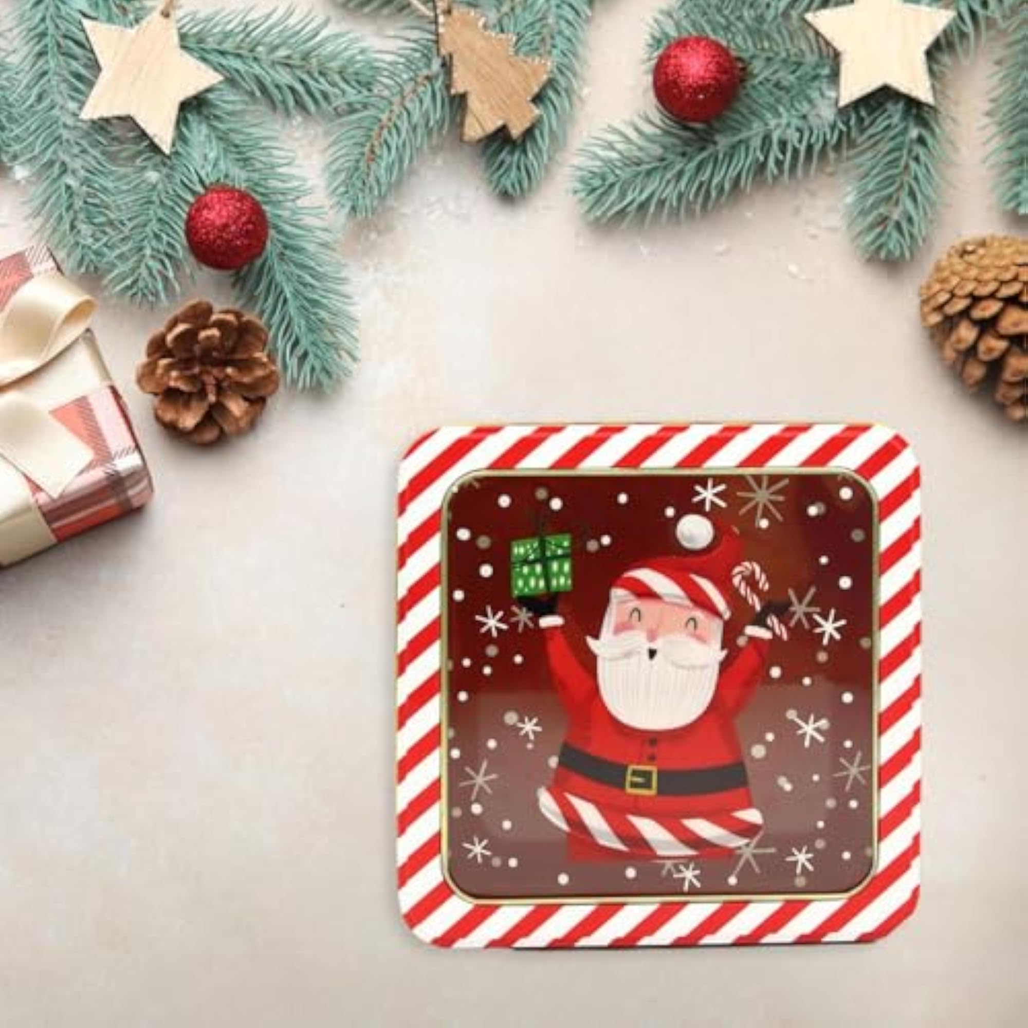 Christmas Tin Gift Box for Cookies and Treats