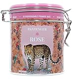 Rose Tea Bags -20 XL Pyramid Sachets- Rose Tea Organic. Tea Blends -Finest Moroccan Rose Petals and Ceylon OP Black Tea Leaves from Uva- Pantenger Organic Tea Blend. Black Rose Tea.