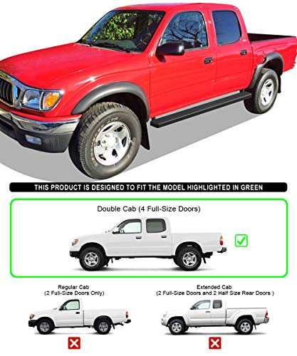 Estribos HD Ridez Acero 5in Negro para Toyota Tacoma 2001-2004 miniatura 6