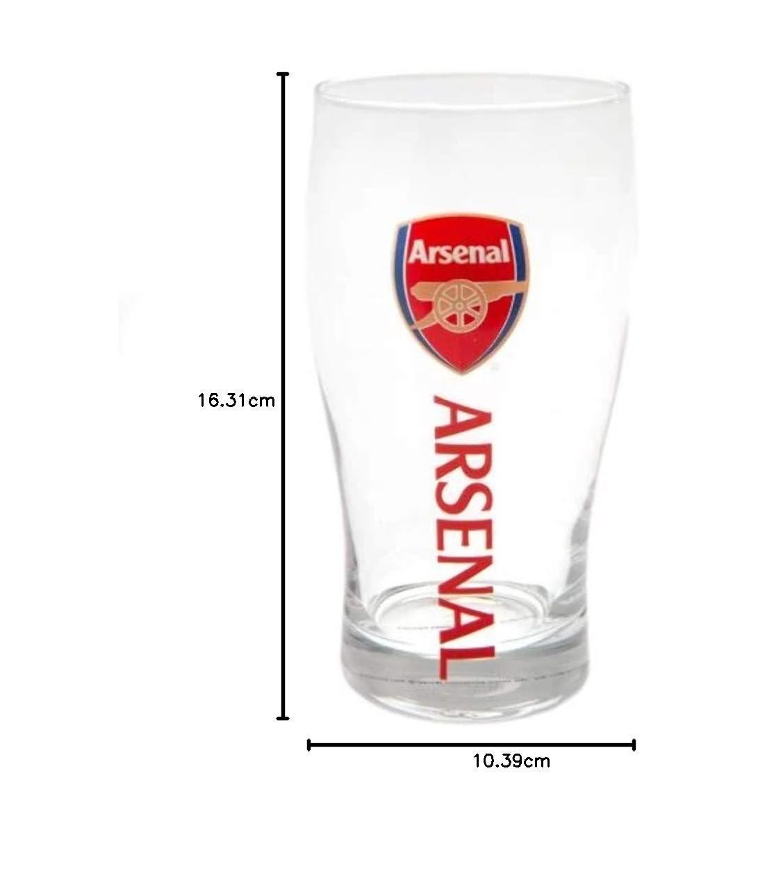FC Arsenal London - Vaso de cerveza con escudo y logotipo