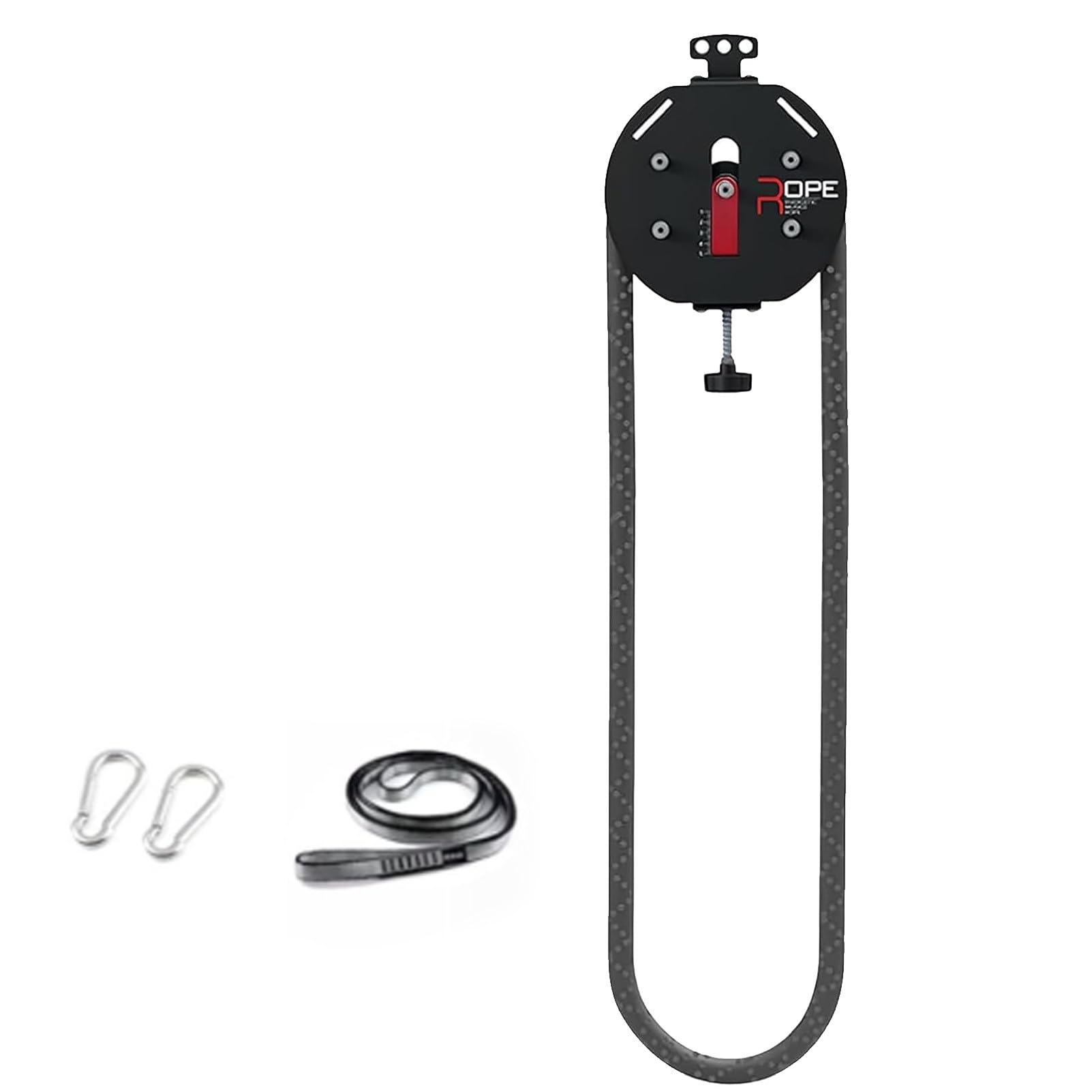 Ofyphth Pulley Trainer, Endless Rope Trainer Machine for Home, Gym Pull Rope Machine, with Adjustable Resistance 5-30kg, Home Gym Infinity Rope for Interval Resistance Training. Red