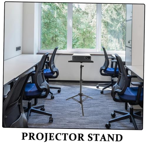 Trípode para proyector portátil de mesa con soporte para móvil y bandeja regulable Angoily 3