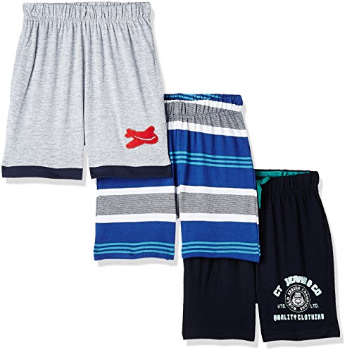 Image of Cloth Theory Boys' Regular Fit Cotton Shorts (Combo Pack of 3)