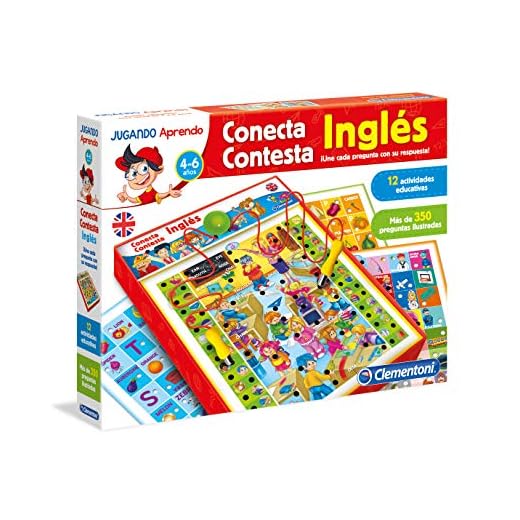 Clementoni - Conecta-Contesta, juego electrónico educativo, aprendo inglés (65381.2)