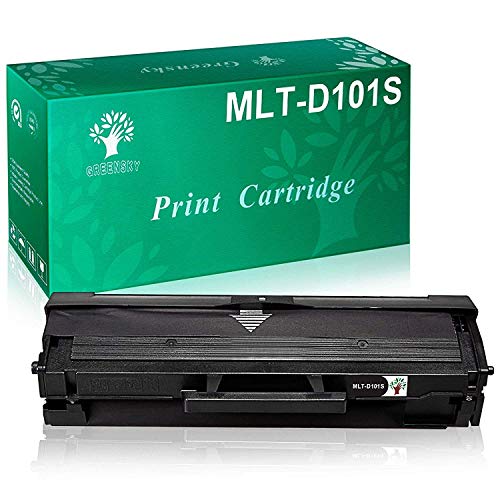 GREENSKY MLT-D101S Sumsung Cartucho de tóner Compatible, 1500 páginas, Negro, Reemplazo para Samsung ML-2160 ML-2162 ML-2162 ML-2162 ML-2165 ML-2165 ML-2165W ML-2166W ML-2165 SCX-3400 SCX-3400