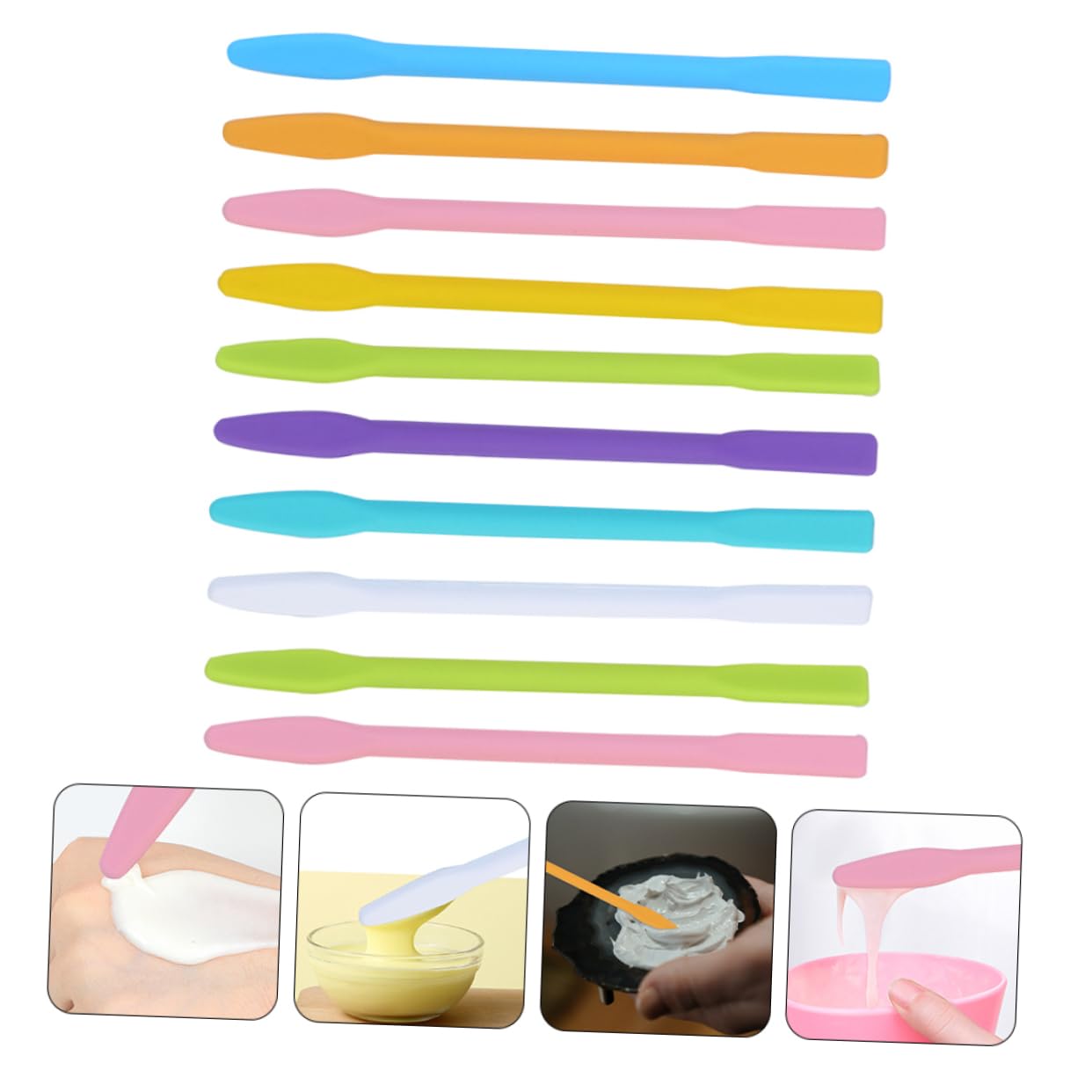 Healeved 30piezas Varillas De Para Faciales Espátulas De Para De y Lociones De Para Personal y Profesional