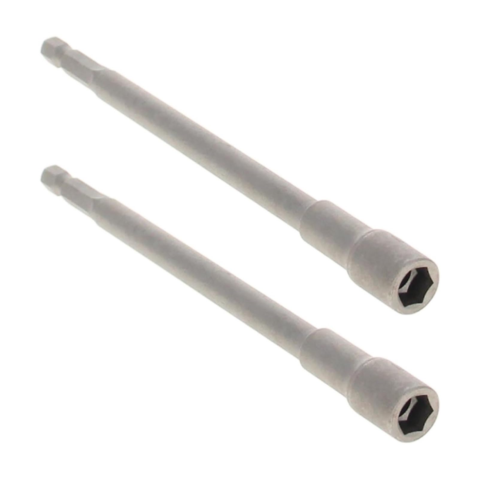 2 adaptadores de enchufe de impacto hexagonal de 8 mm, 150 mm de largo, vástago hexagonal de 1/4 pulgadas de largo, destornillador de tuerca no magnético para herramientas eléctricas