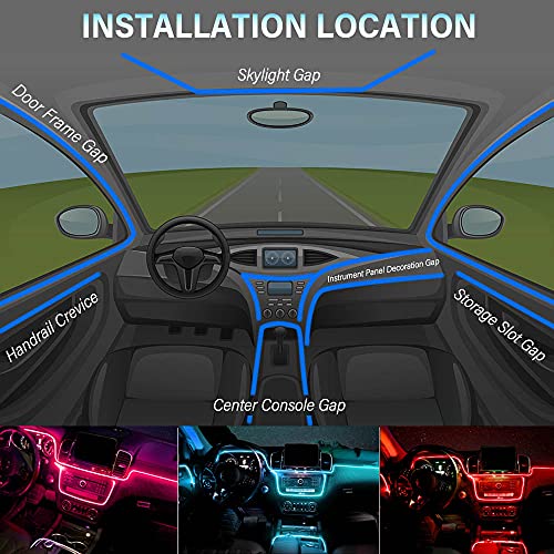 MAODANER Car LED Interior Strip Light, 16 Million Colors 5 in 1 with 236 inches Fiber Optic, Multicolor RGB Sound Active Automobile Atmosphere Ambient Lighting Kit - Wireless Bluetooth APP Control by MAODANER - Image 6