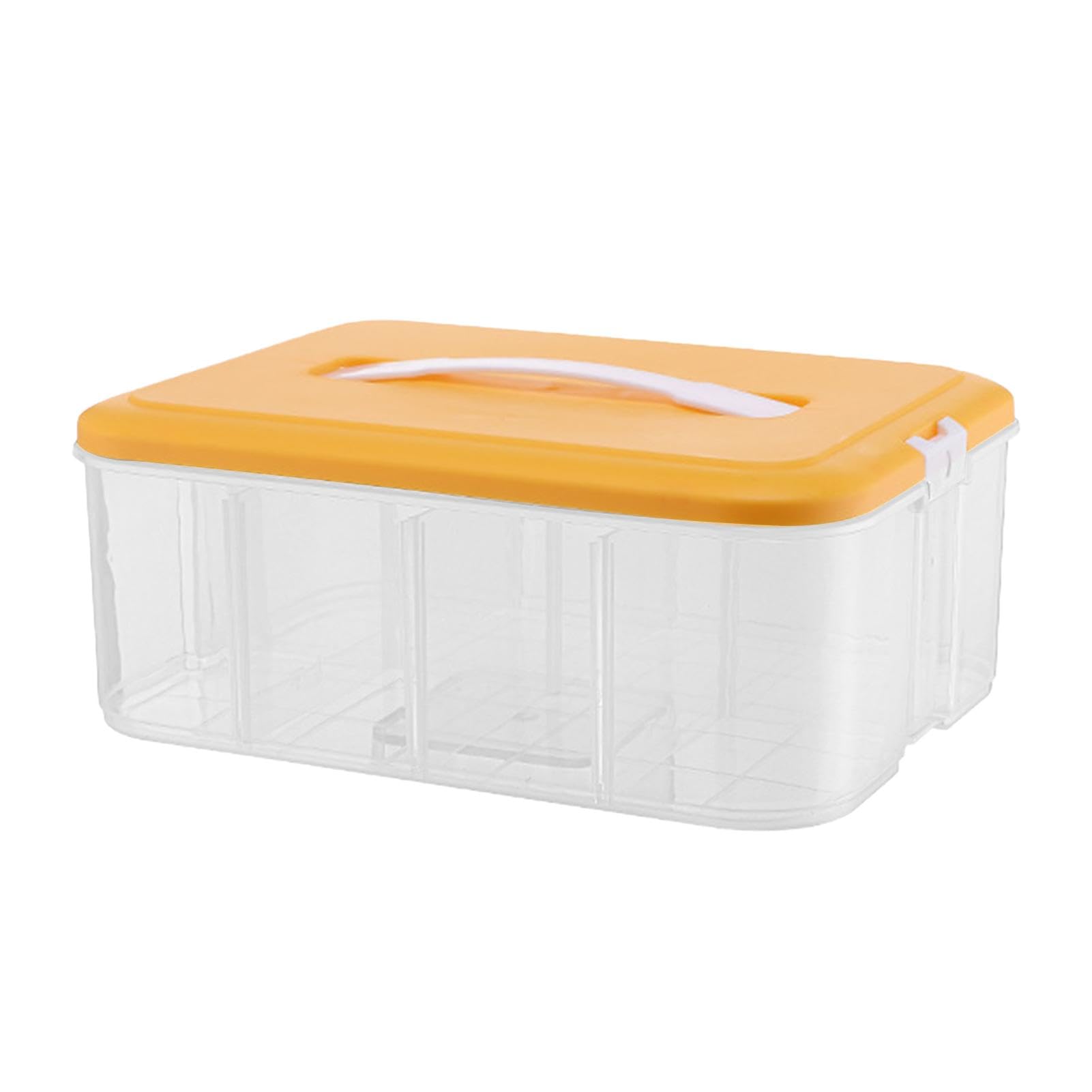 Boîte de rangement pour jouets empilable et transparente avec compartiments pratiques