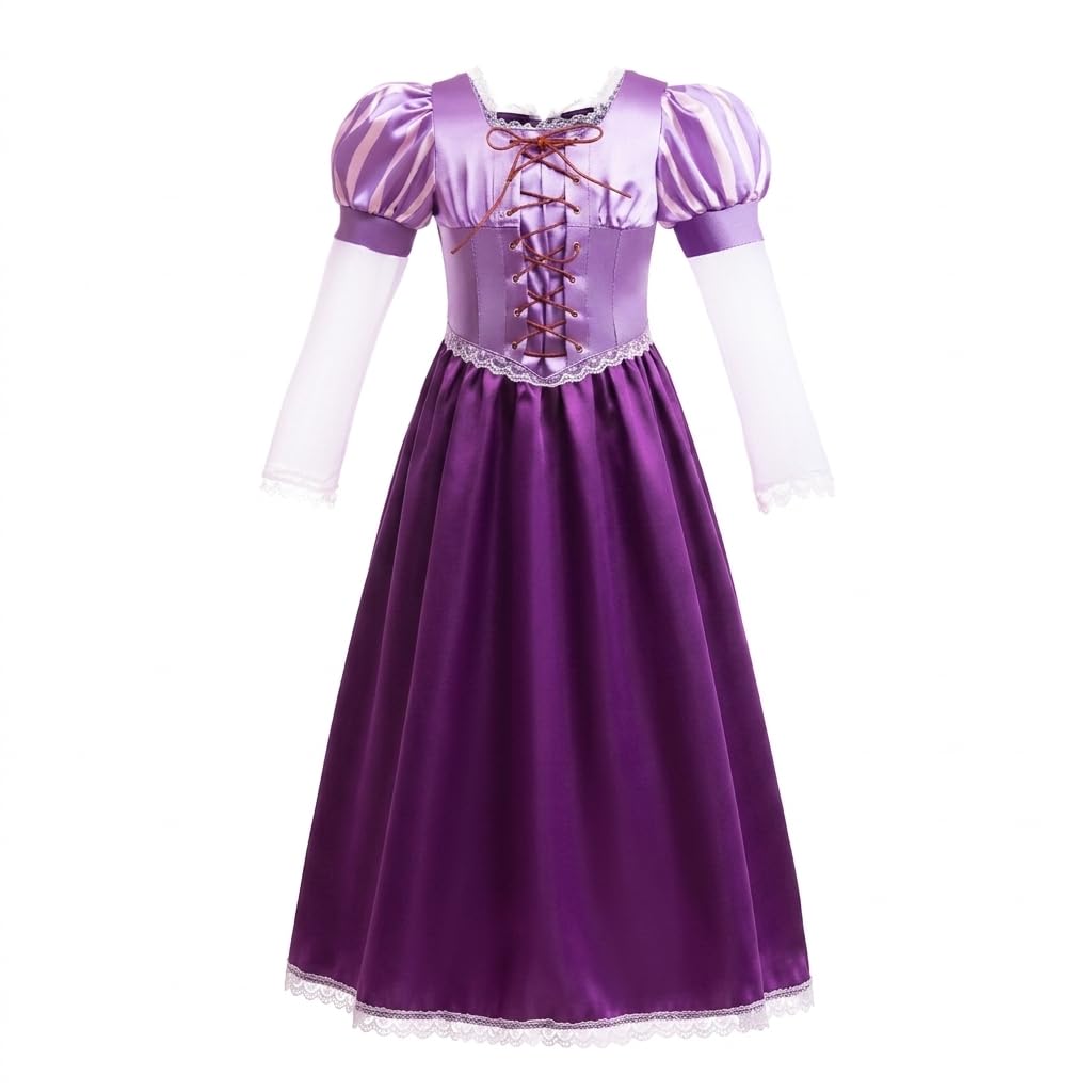 Lito Angels Princess Long Hair Fancy Dress Costume, Age 18-24 Month, Purple