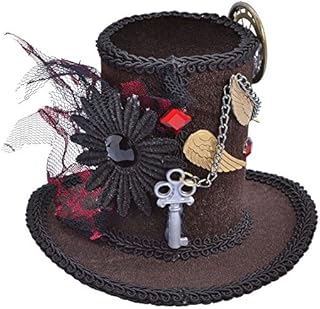 Bristol Novelty BH612 Steampunk Tall Top Hat Mini, Womens, One Size