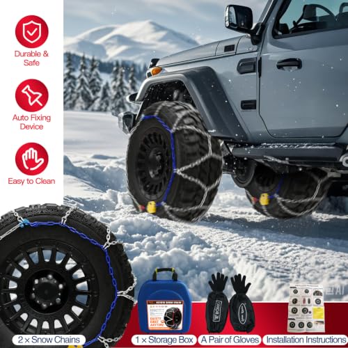 DEDC Heavy-Duty Auto Lock Snow Chains