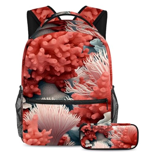 Sac à dos coraux profonds 44 enfant fille garçon ado école