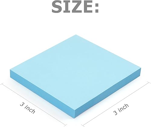 Miniatura 2 de Notas adhesivas de 3 x 3 pulgadas, colores brillantes, autoadhesivas, 8 blocs por paquete, 85 hojasbloc, total de 680 hojas