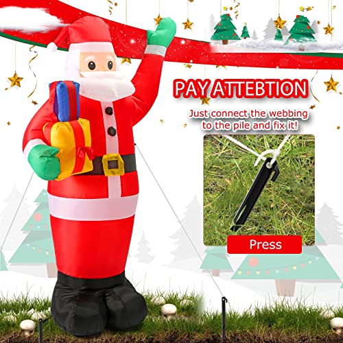 6Ft Christmas Outdoor Blow Up Yard Decorations Inflatables Clearance Santa Claus With Built-In Rotating Led Lights For Garden Lawn Party #TOP4