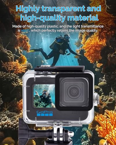 wasserdichte Schutzhülle für GoPro Hero 9/10/11/12, Unterwasser Schwimmender Handgriff Kompatibel mit GoPro 9/10/11/12