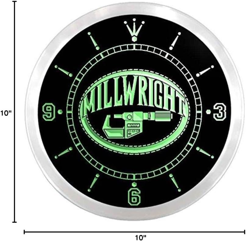 ADVPRO nc0616-b Millwright Tools Repair Neon Sign LED Wall Clock
