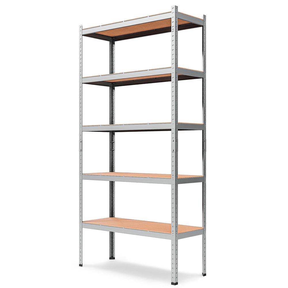 YOEVU - Estantería Almacenaje, 180X90X40cm, Metalica, Acero Galvanizado, Modular, 875kg de Carga, 5 estantes Ajustables, para Hogar, Trastero, Garaje (Acero, 90x40cm)