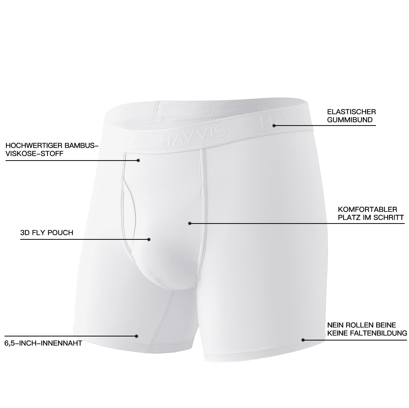 HAVVIS Calzoncillos tipo bóxer para hombre, de bambú, supersuaves, transpirables, multipack