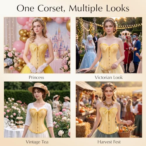 Image of frawirshau Women's Overbust Costume Corset Renaissance Victorian
