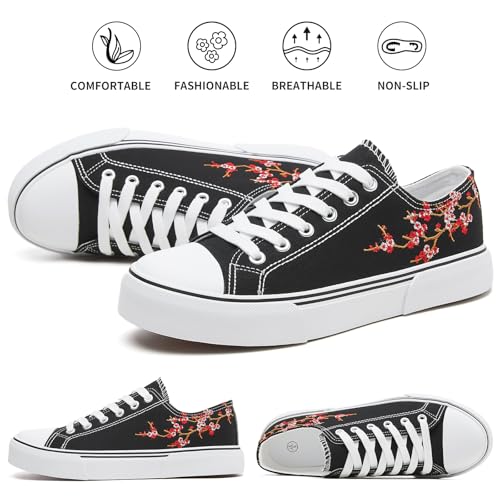 Image of hash bubbie White Sneakers for Women Low Top Canvas Shoes Womens Canvas Sneakers Women's Fashion Sneakers Slip on Casual Tennis Shoes