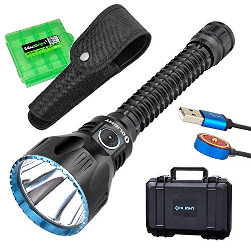 Javelot Pro 2100 Lumen CREE LED Neutralweiß 1080 Meter wiederaufladbare taktische Taschenlampe mit EdisonBright Ladekabel Tragetasche, schwarz