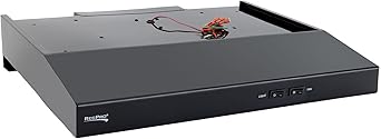 RecPro RV Range Hood with Charcoal Filter & LED Lamp | 12V DC Motor | 60W Energy Efficient | Built-in Charcoal Filter | Sleek Design | Hard-Wired Installation | 0.8A Fan Motor Black