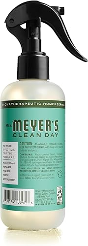 Miniatura 202 de Mrs. Meyer's Clean Day - Ambientador en espray, atomizador sin aerosol infundido con aceites esenciales, albahaca, 8 onzas líquidas