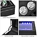 ANWBROAD Watch Winder for Automatic Watches 4 Watch Rotator and 6 Extra Storages with Super Quiet Motor and LED Backlight Turner Carbon Fiber Shaker 5 Rotating Modes USB UJWW002F