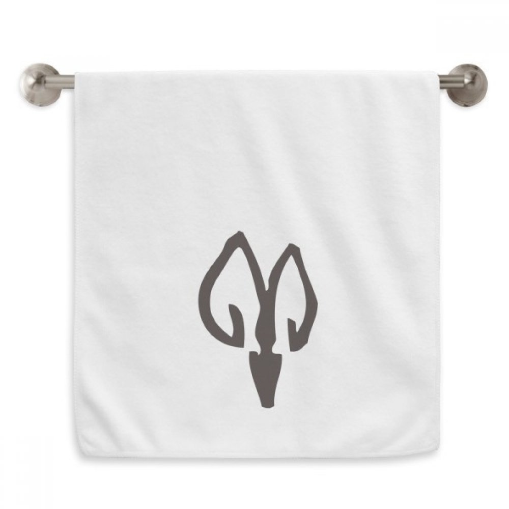 Serviette douce débarbouillettes blanc au motif diadème et zodiaque