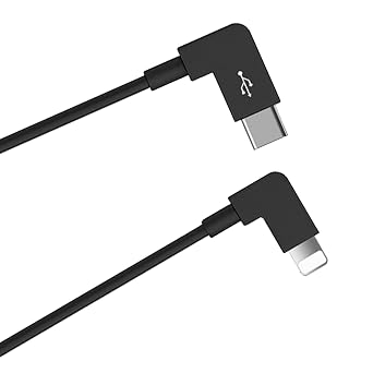 1FT USB C to iOS Cable Compatible with DJI RC-N1 Controller Fits Mavic 3, Mini 2, Mini 3 Pro, Air 2S, Mavic Air 2 90 OTG Data Cord for iPhone