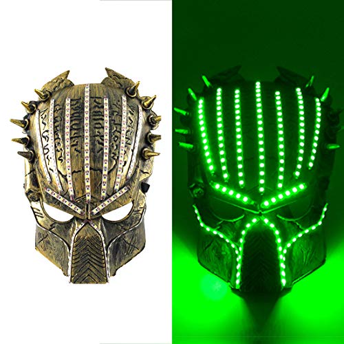 LED Alien Vs. Predator Mask Light Up Deluxe Overhead Airsoft Legion CS BB Evil Horror Scary Overhead Movie Cosplay Mask