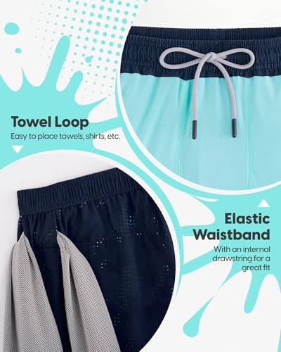 Image of maamgic Mens Running Shorts with Compression Liner 5 inch Quick Dry Workout Shorts Anti-Chafe Gym Shorts 2 in 1 Athletic Shorts