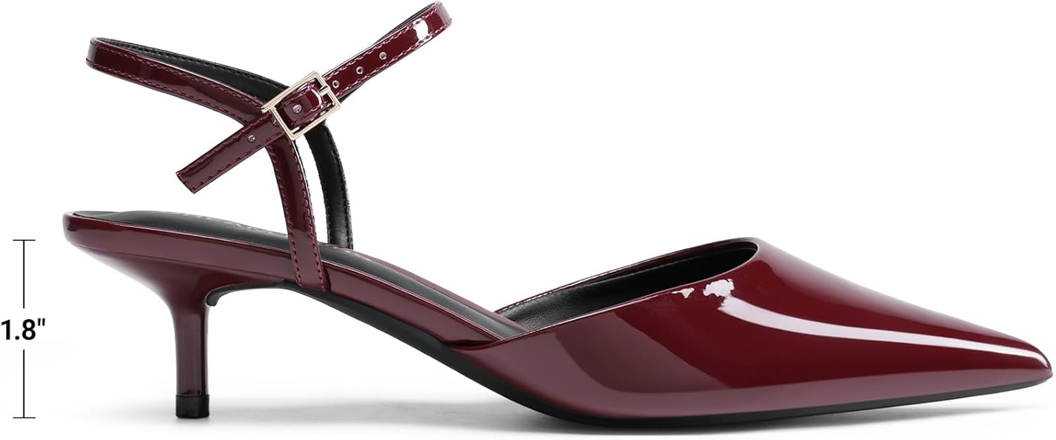 DREAM PAIRS Kitten Heels for Women Pointed Closed Toe Low Stiletto Pumps Comfortable Dress Wedding Formal Shoes - Image 4