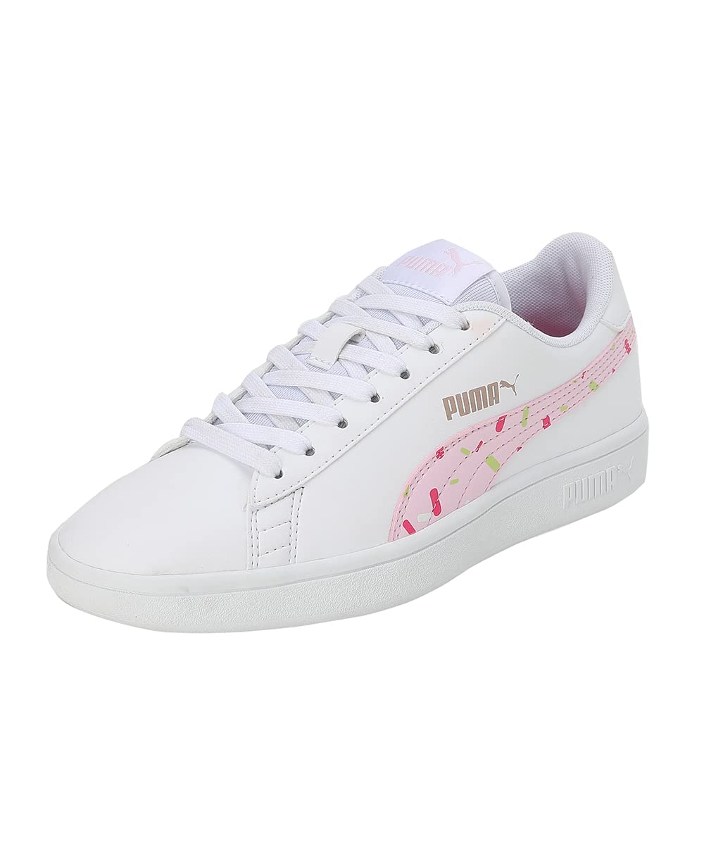 Puma Girls Smash v2 Crush Junior White-Pearl Pink-Glowing Pink-Lily Pad-Rose Gold Sneaker - 5UK (38975601) (B0BQBYYFKP) Amazon Price History, Amazon Price Tracker