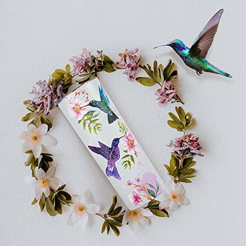 Reyouk Hummingbird Tumbler - Hummingbird Gifts For Women -Watercolor Tumbler Cup With Lid 20Oz Girls Coffee Travel Mug,Hummingbird Gifts Floral Gift Ideas - Humming Birds Gift-Hummingbird Cup #TOP2