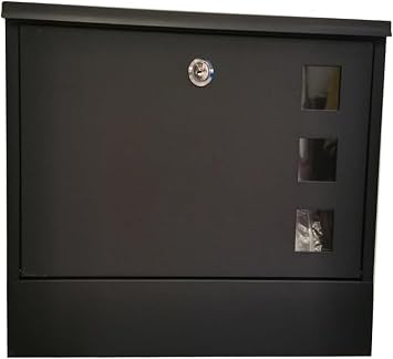 Mailbox Postbox Letterbox with Lock Modern Metal Mailbox Large Capacity Newspapers Mailbox Outside for Door Wall Classic