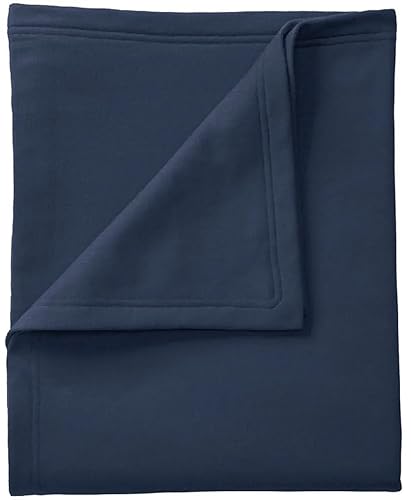 Port & Company Core Fleece Sweatshirt Blanket-BP78-Navy. - Navy..