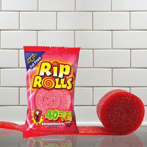 Rip Rolls Flavor Variety Pack, Fruity Flavored Extra Long Licorice Belts, Individually Wrapped Sweet And Sour Candy, Pack Of 5, 1.46 Ounces #TOP2