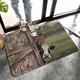 BABE MAPS Farmhouse Welcome Door Mat 35'x24' Cow Horse...