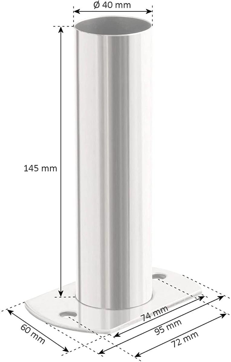 Soporte para escalera de piscina de acero inoxidable, diámetro de 40 mm, pies para escalera de piscina de acero inoxidable, PLS-1