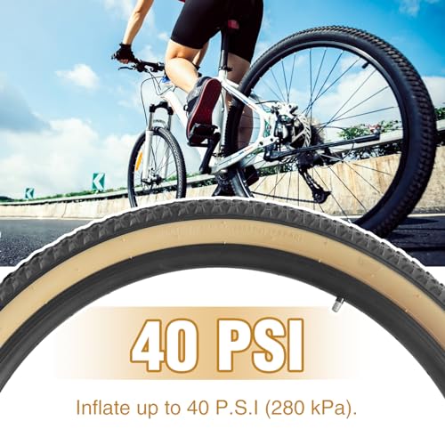 MEGHNA Kids Bike Tire 20 inch Mountain Bike Tire 20 x 2.125 inch with Bike Tire Lever (57-406) Foldable Tire Anti Slip Replacement for BMX Kids Cruiser Bike Folding Bike (20 x 2.125-2 Pack) - Thumbnail 3